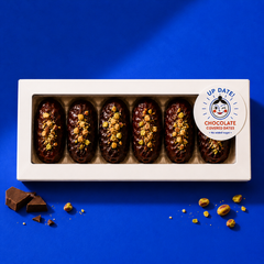 Pistachio chocolate covered dates